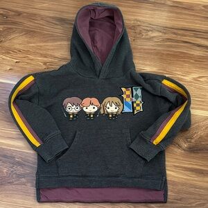 Kids HCharcoal Hoodie with Cartoon Characters